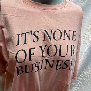 It's None Of Your Business Tunic Top - Peach